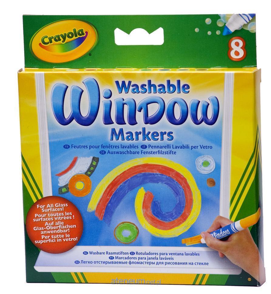 Crayola  Waschbare Marker für Glas, 8 Farben CRAYOLA 71662081652