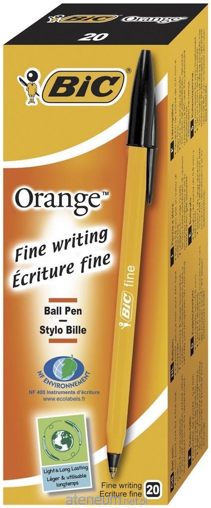 BIC  Orange Original schwarzer Kugelschreiber (20 Stück) BIC 3086121101144