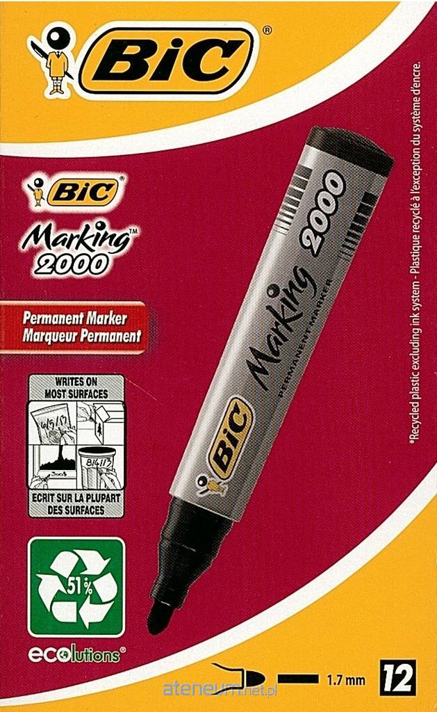 BIC  Markierungsmarker 2000, rund, schwarz (12 Stück) BIC 3086122000095