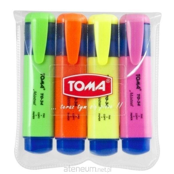 TOMA  Mistral Mix Textmarker 4 Farben TOMA 5901133034038