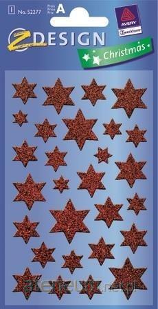 Zdesign  Weihnachtsaufkleber - Glnzende rote Sterne 4004182522776