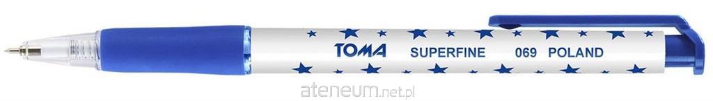 TOMA  Superfeiner Automatik-Kugelschreiber. 0,5 mm blau (20 StÃ¯Â¿Â½ck) TOMA 5901133069122