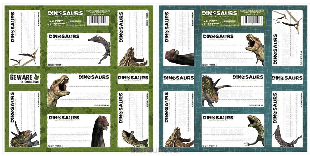 DERFORM  Dinosaurier-Mix-Notizbuchaufkleber (25 Stück) DERFORM 5901130049011
