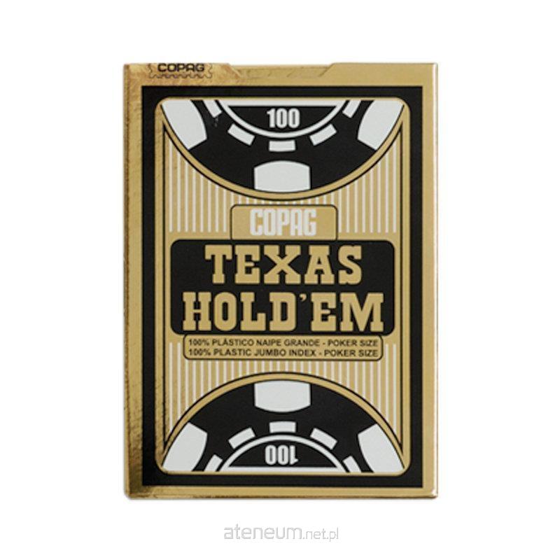 Cartamundi  Texas Hold'em Jumbo-Karten gold/schwarz CARTAMUNDI 5411068400551