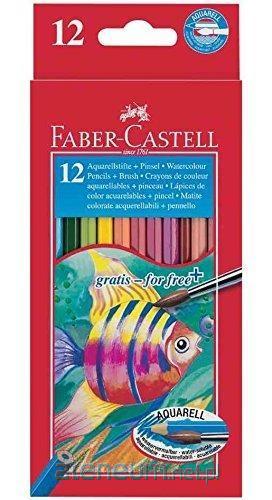 Faber Castell  Fischmalstifte mit Pinsel, 12 Farben FABER CASTELL 4005401144137