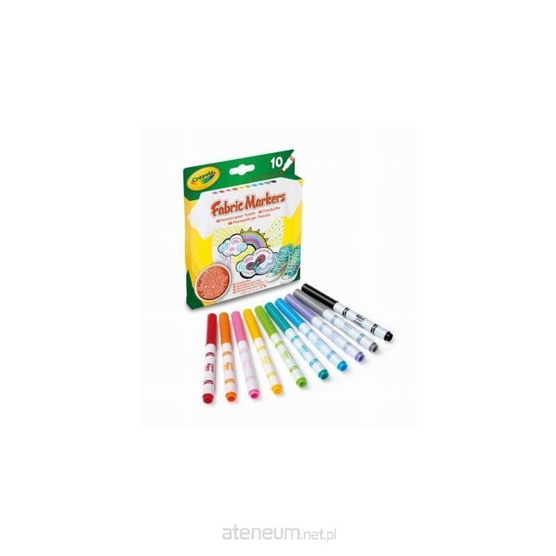 Crayola  Waschbare Stoffmarker, 10 CRAYOLA-Farben 71662186333