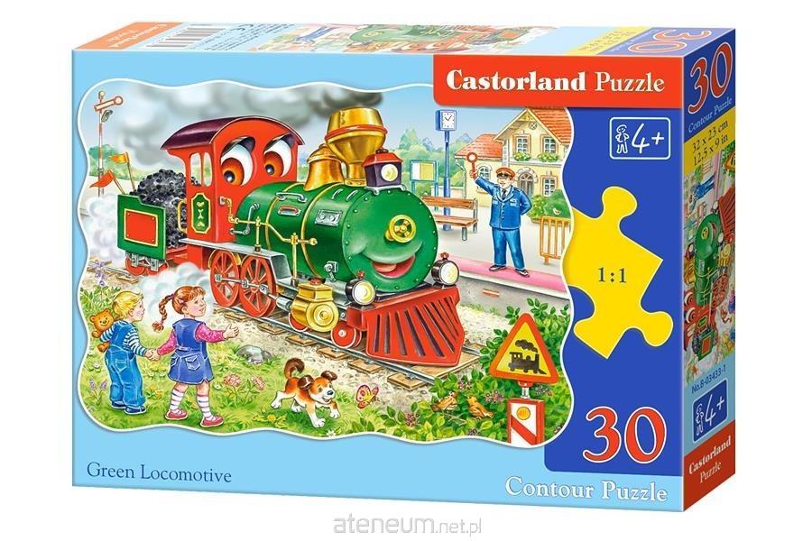 Castorland  Puzzle 30 Grüne Lokomotive CASTOR 5904438003433