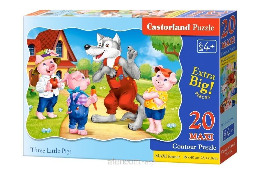 Castorland  Puzzle 20 Maxi – Drei kleine Schweinchen CASTOR 5904438002399