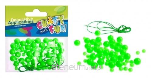 Craft with Fun  Deko-Dekoration grüne Perlen 80 Stück 5901350295205