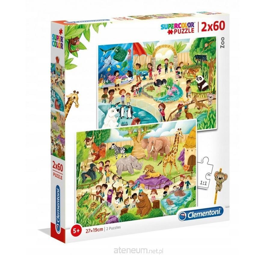Clementoni  Puzzle 2x60 Super Color Zoo 8005125216031
