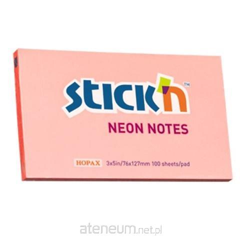 Stickn  Selbstklebendes Notizbuch 127mmx76mm, neonpink 4712759211700