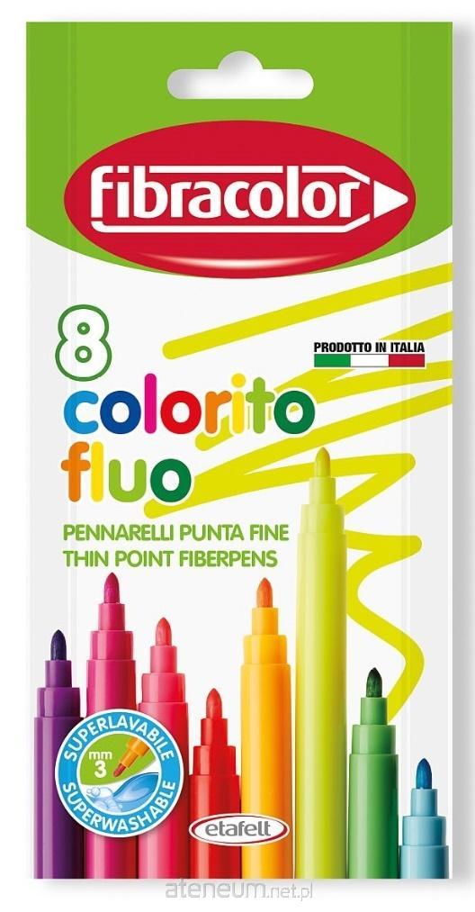FIBRACOLOR Pisaki Colorito Fluo 8 kolor�w FIBRACOLOR 8008621024599