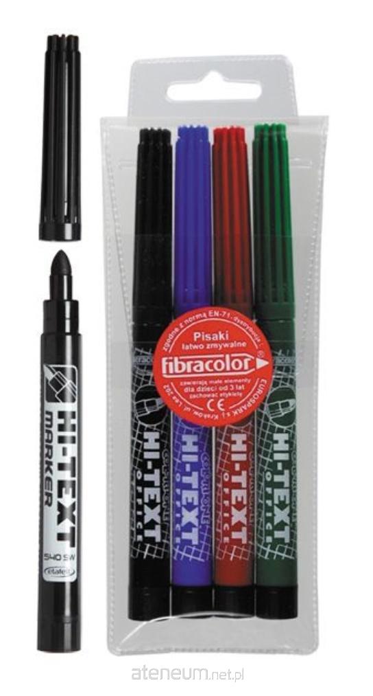 FIBRACOLOR  Marker 4 Farben im HI-TEXT-Etui 5907468240434