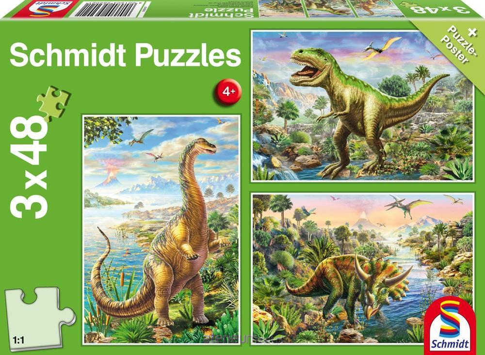 Schmidt  Puzzle 3x48 Dinosaurier G3 4001504562021