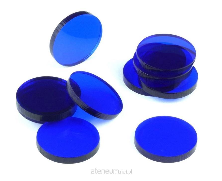 Crafters  Blaue Acrylmarker, rund, 22x3mm, 10 Stk 5903794170292