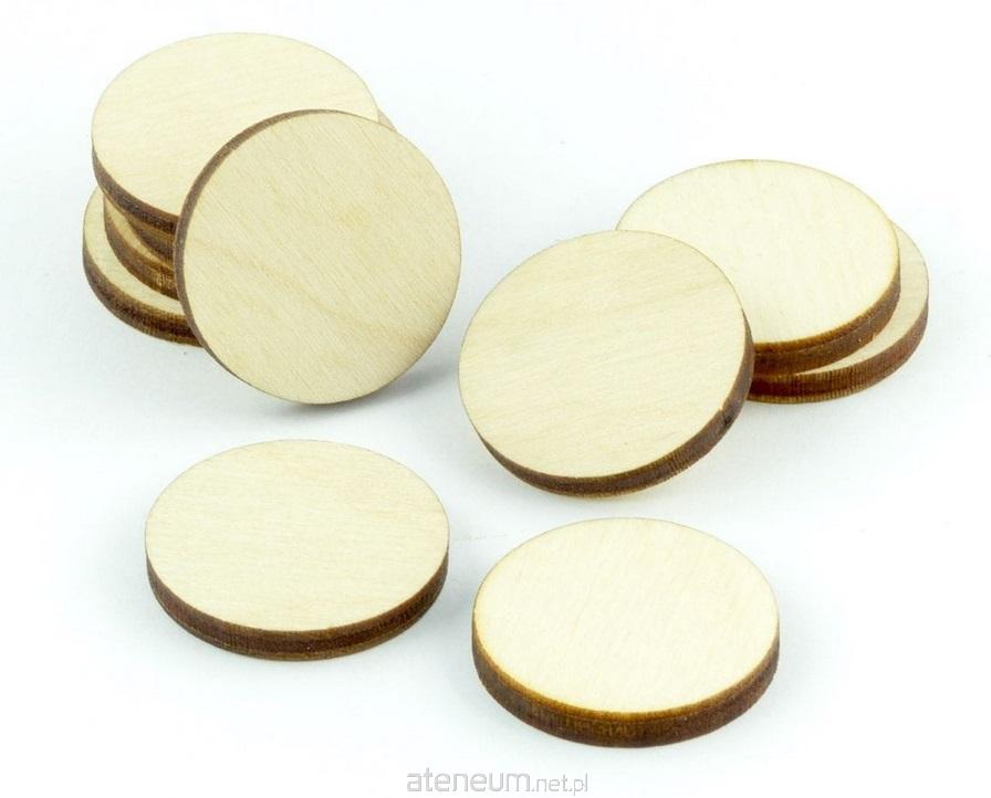 Crafters  Natürliche runde Holzmarker 20x3mm 10 Stk 5903794170056