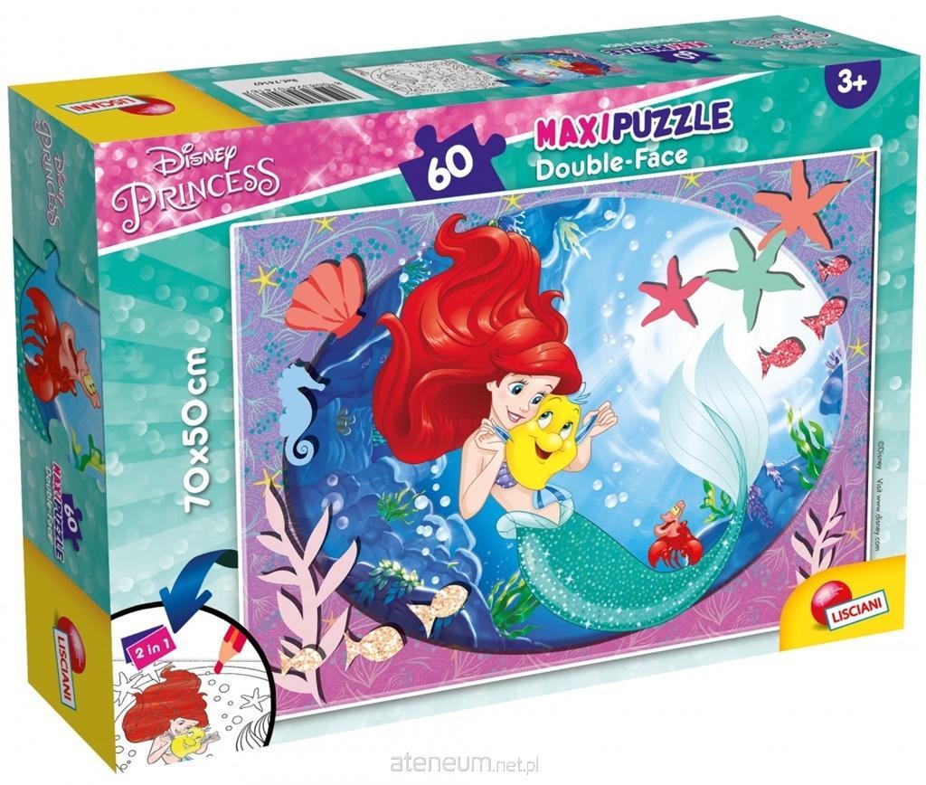 Lisciani  Doppelseitiges Puzzle Supermaxi 60 Die kleine Meerjungfrau 8008324074167