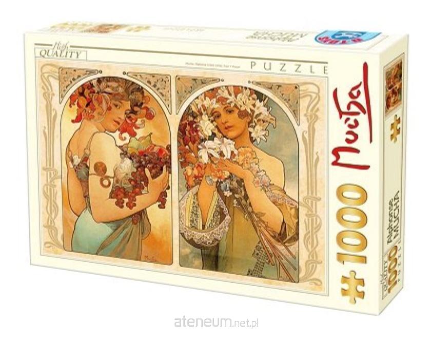 D-Toys  Puzzle 1000 Alfons Mucha, Obst und Blume 5947502870074