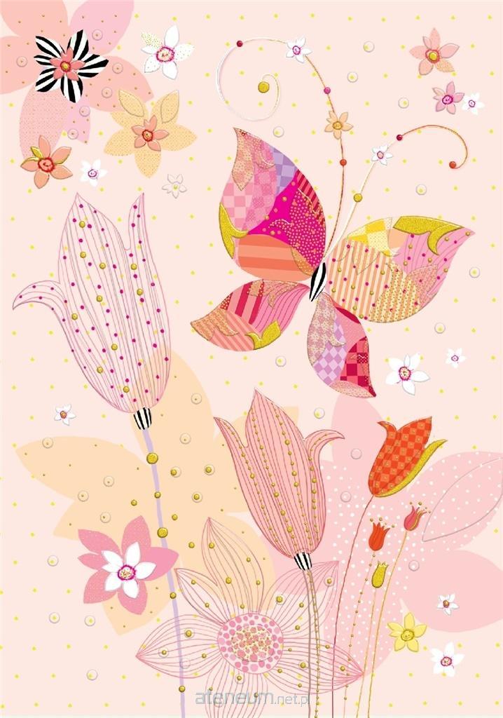 Turnowsky  B6-Karte + rosa Schmetterlingsumschlag 7291052112510