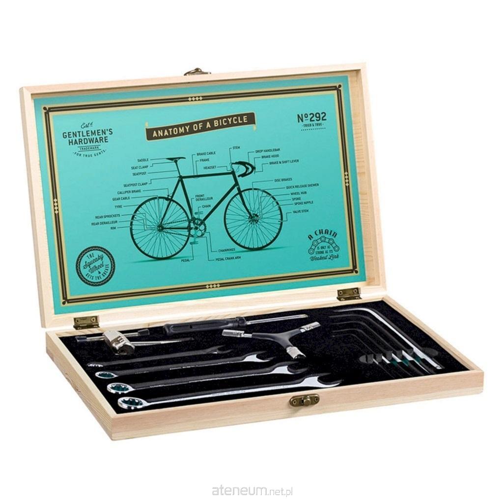 Gentlemen's Hardware  Set für einen Radfahrer in einer Holzkiste, 13-teilig. 840214800757