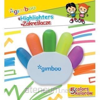 Gimboo  Handgeformte Textmarker in 5 Farben 5901503680759