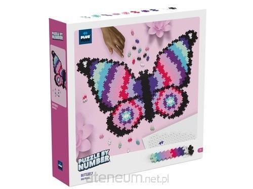 Plus-Plus  Plus-Plus Puzzle nach Zahlenblöcken - Schmetterling 800 Teile. 5710409106948