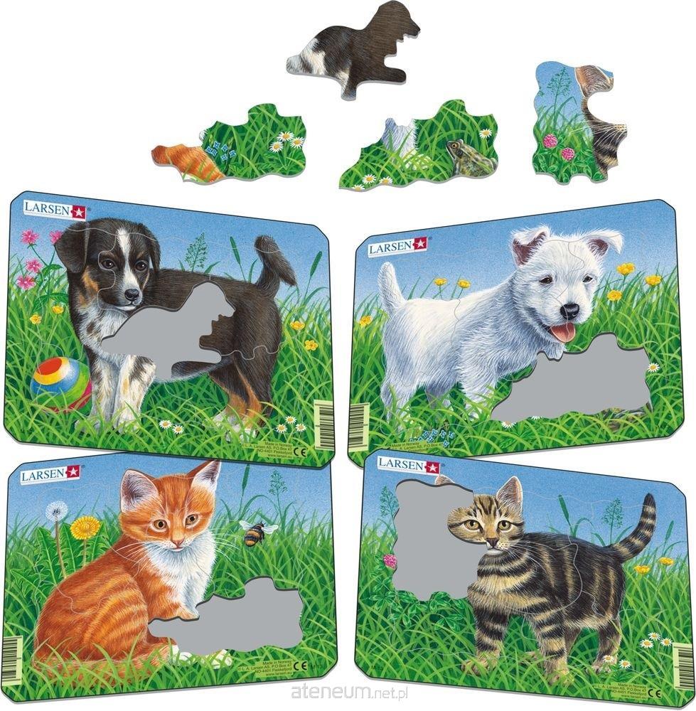 Larsen  Katzen und Hunde Mini-Puzzle 7023852116128