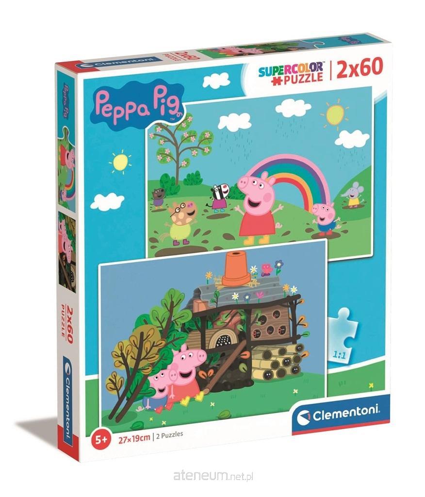 Clementoni  Puzzle 2x60 Super Kolor Peppa Pig 8005125216222