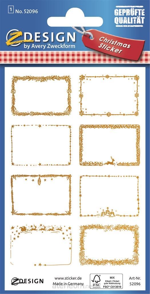 Zdesign  Goldaufkleber - rechteckig, zur manuellen Beschreibung 4004182520963