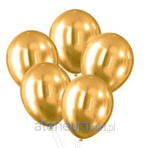 Arpex  Luftballons mit Chromeffekt, Gold, 30 cm, 5 Stk 5902934218726