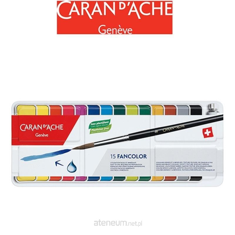 Carandache  Gouache Fancolor Cakes Farben 15 Stk 7630002307185