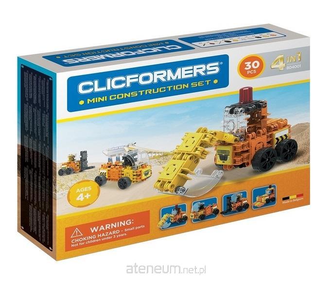 Clicformers  Bauklötze 4in1 - Baumaschinen 30 Stück 8809465534158