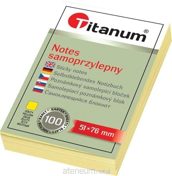 Titanum  Selbstklebendes Notizbuch 51x76mm 100K Gelb 5902376950925