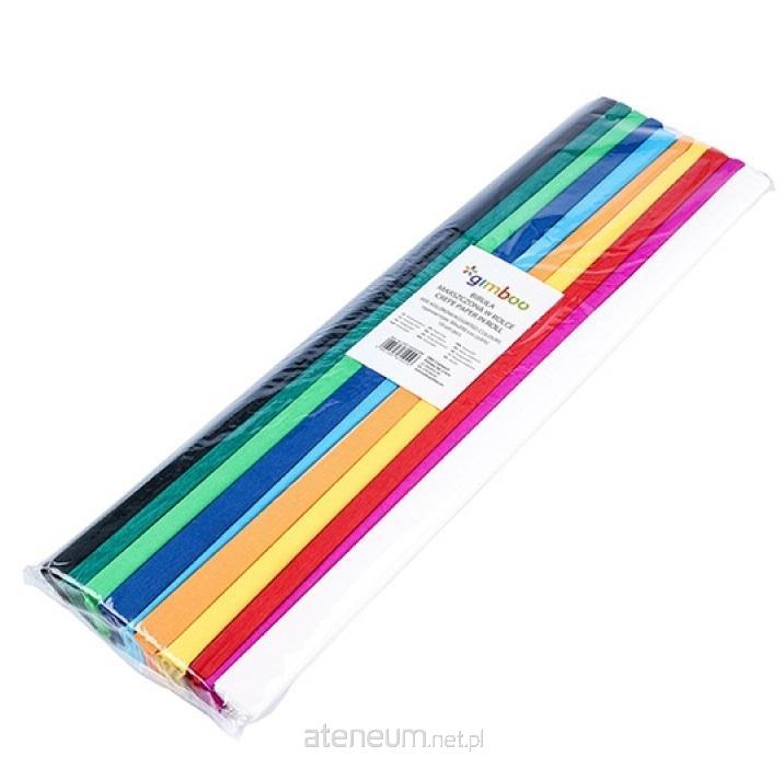 Gimboo  Geknittertes Seidenpapier in einer Rolle 50 x 200 cm, 10 Farben 5901503614556