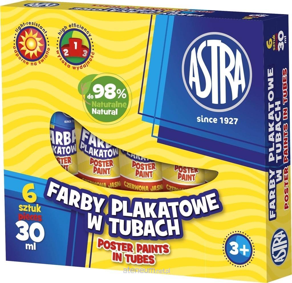 ASTRA papiernicze  Posterfarbe Tube 30ml rot (6 Stk) ASTR 5900263023059
