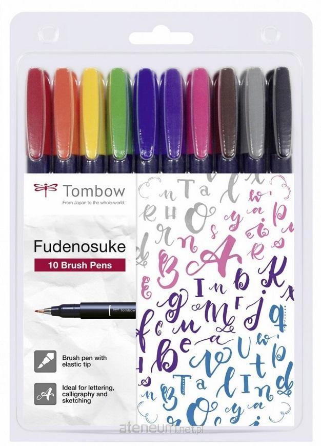 Tombow  Fudenosuke Pinselstift-Marker, 10 Farben 4003198110922