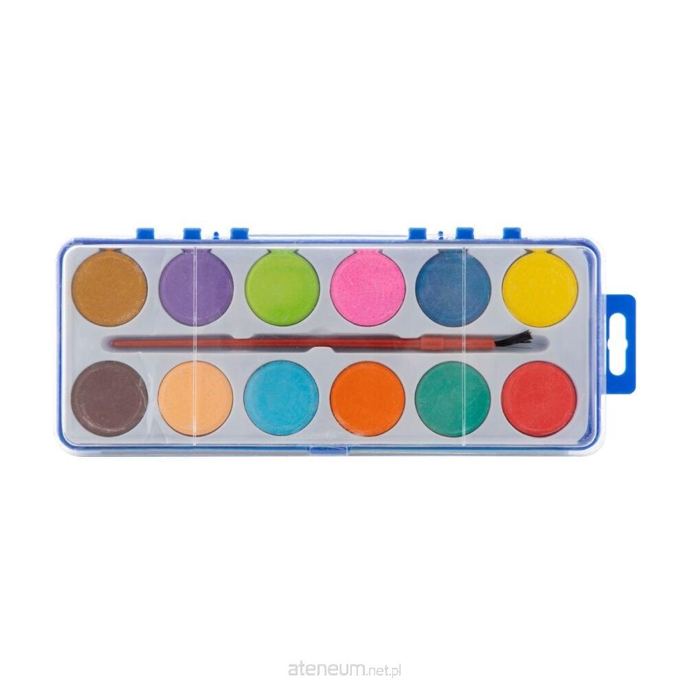 Grafix  Aquarellfarben mit Pinsel, 12 Farben 8715427065205