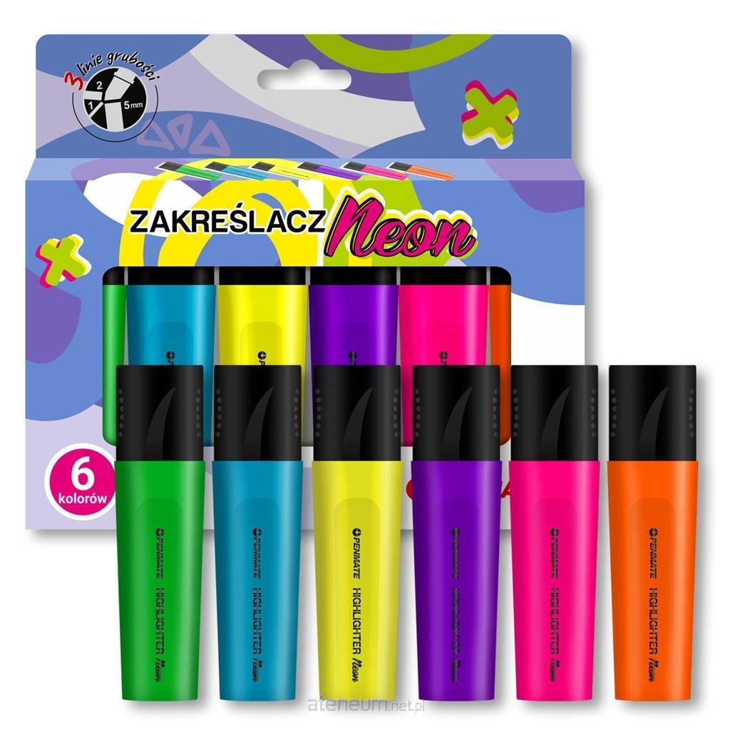 Penmate  Neon-Textmarker, 6 Farben 5906910831510
