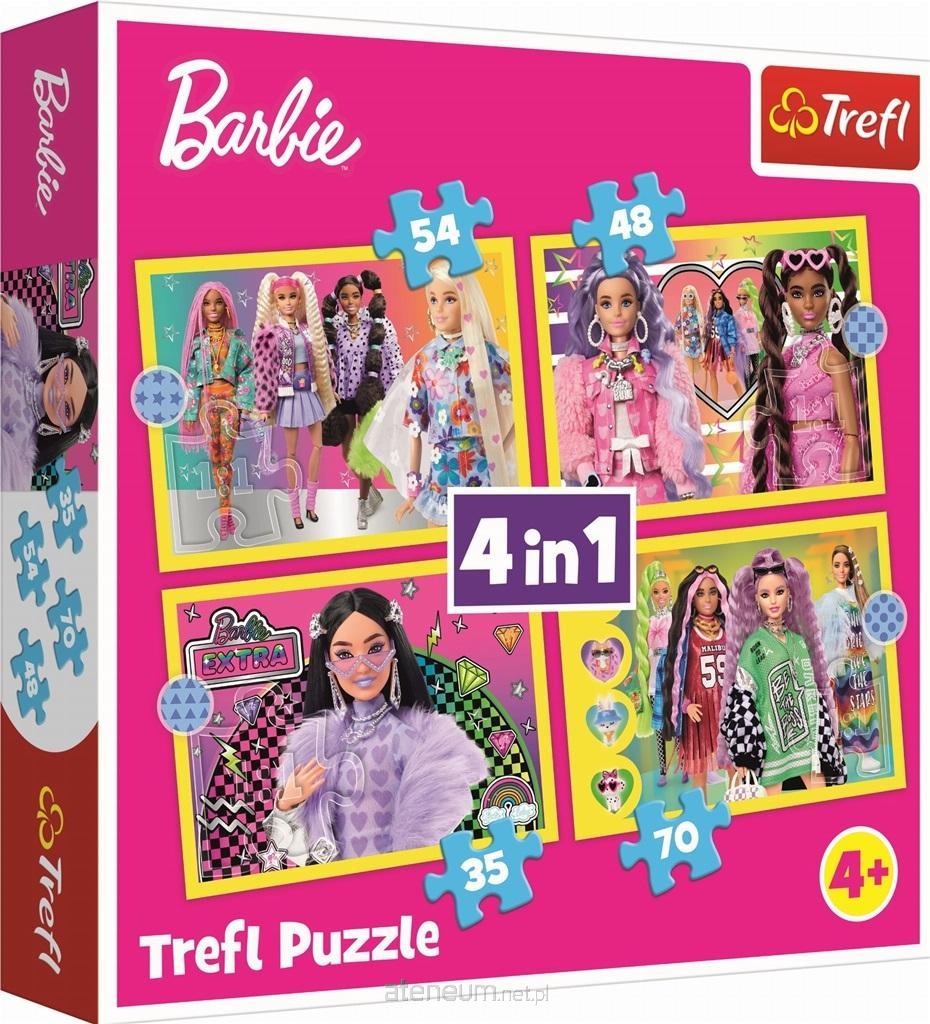 Trefl  4-in-1-Puzzle Die frÃ¯Â¿Â½hliche Welt von Barbie TREFL 5900511346268