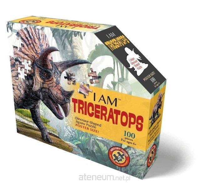 Madd Capp  Konturenpuzzle 100 Ich bin - Triceratops 40232427619