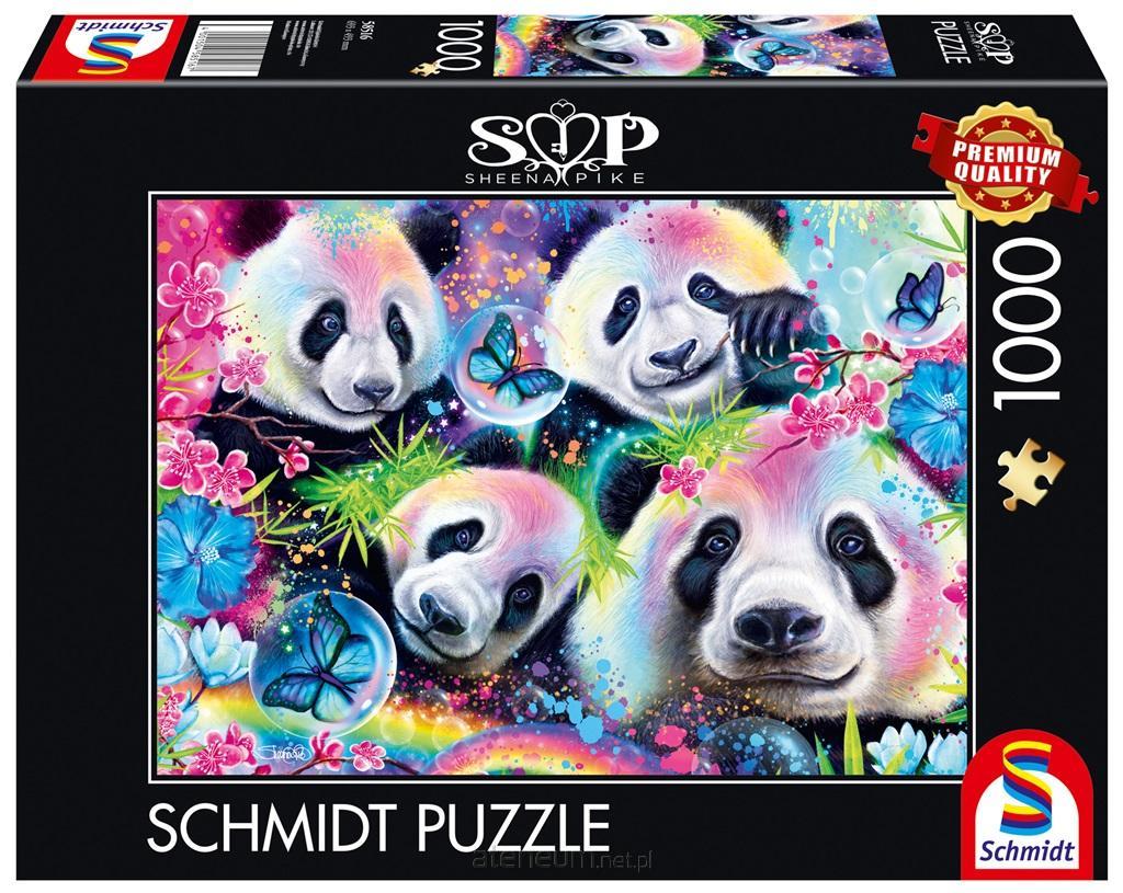 Schmidt  Puzzle 1000 Sheena Pike Pandas und Blumen 4001504585167