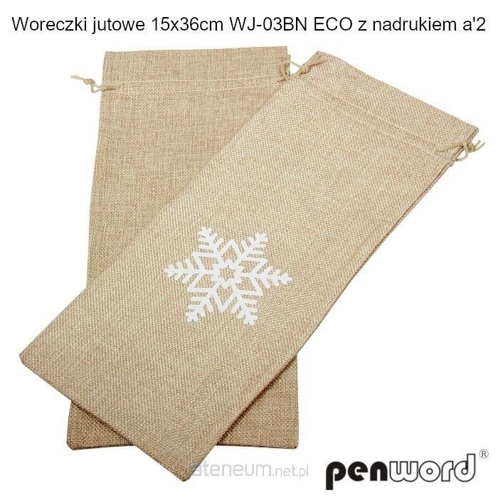 Penword  Öko-Jutebeutel mit Aufdruck 36x15cm 2 Stk 5902557435494