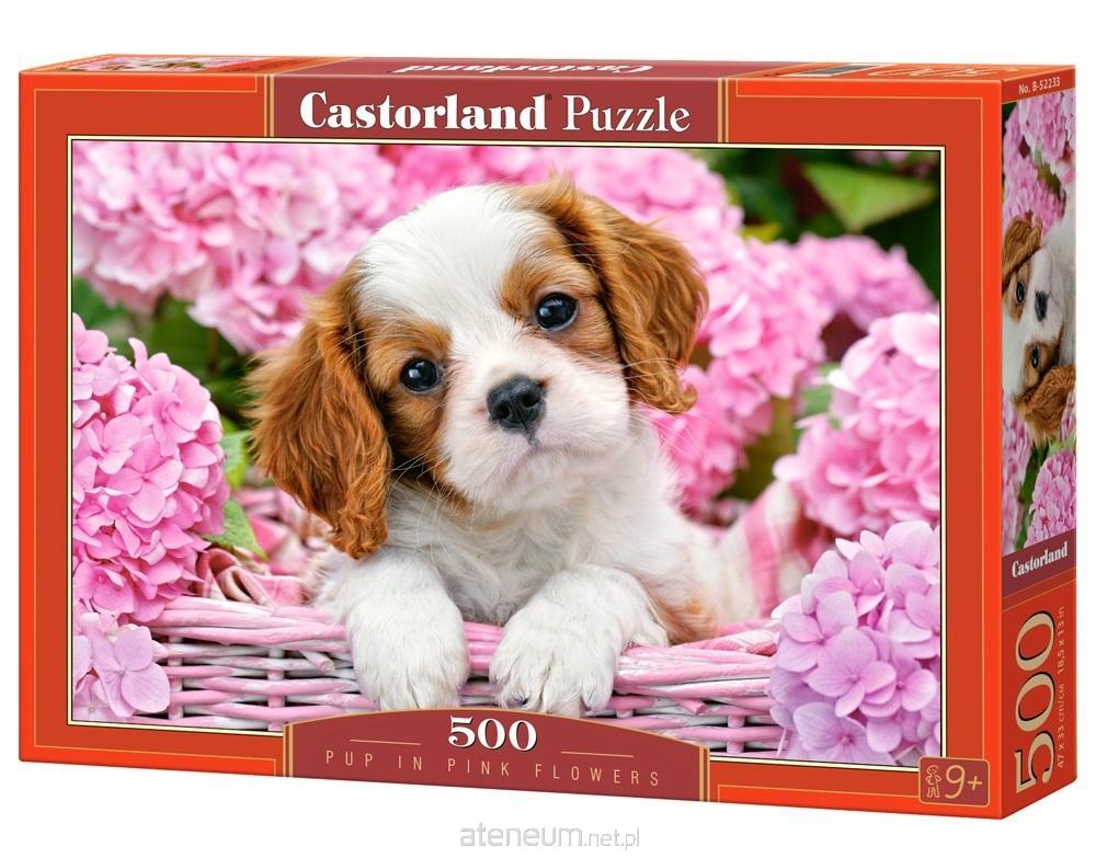 castorland-puzzle-500-welpe-in-rosa-blumen-castor-5904438052233