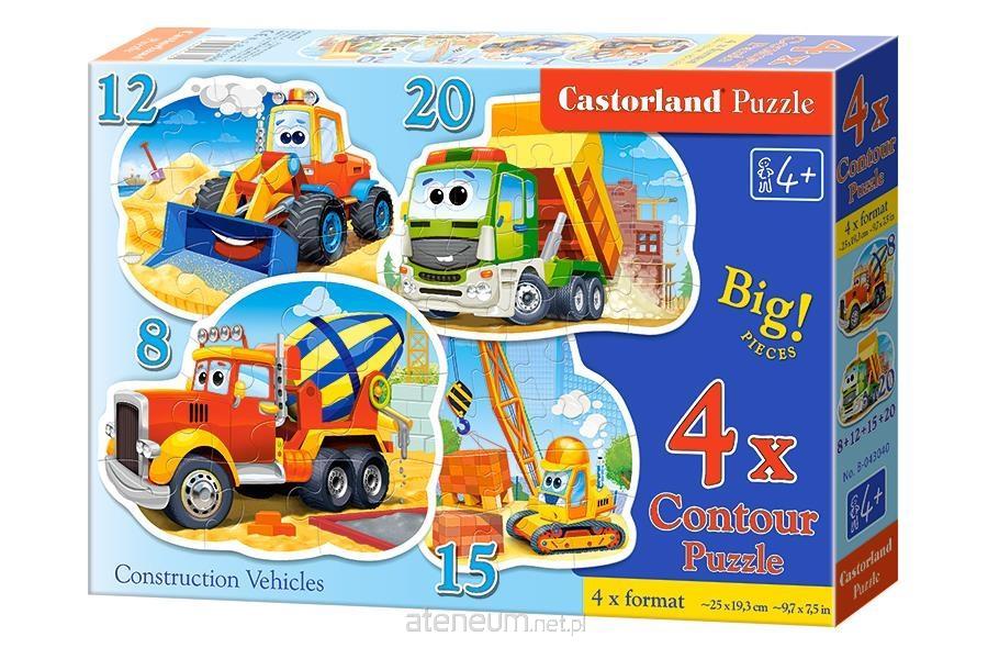 Castorland  Puzzle x 4 ? Pojazdy budowlane CASTOR 5904438043040