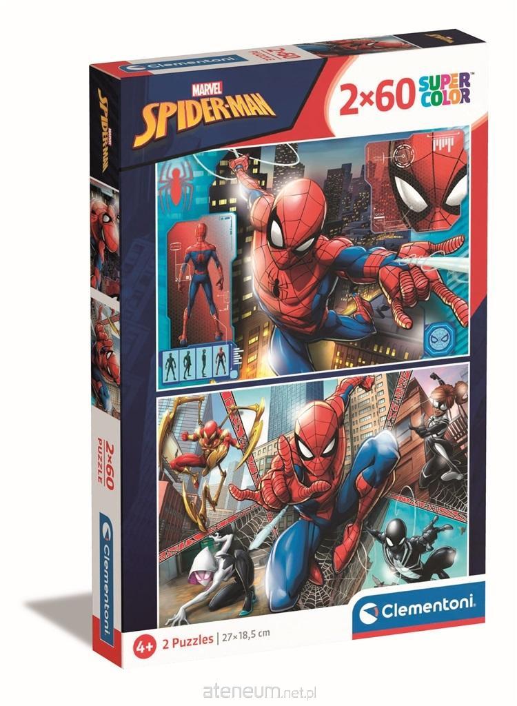 Clementoni Supercolor Puzzle Set - Spiderman (2 x 60 Teile)