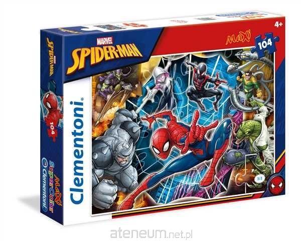 CLEMENTONI Puzzle Spiderman: Bereit zum Kampf MAXI 104 Teile
