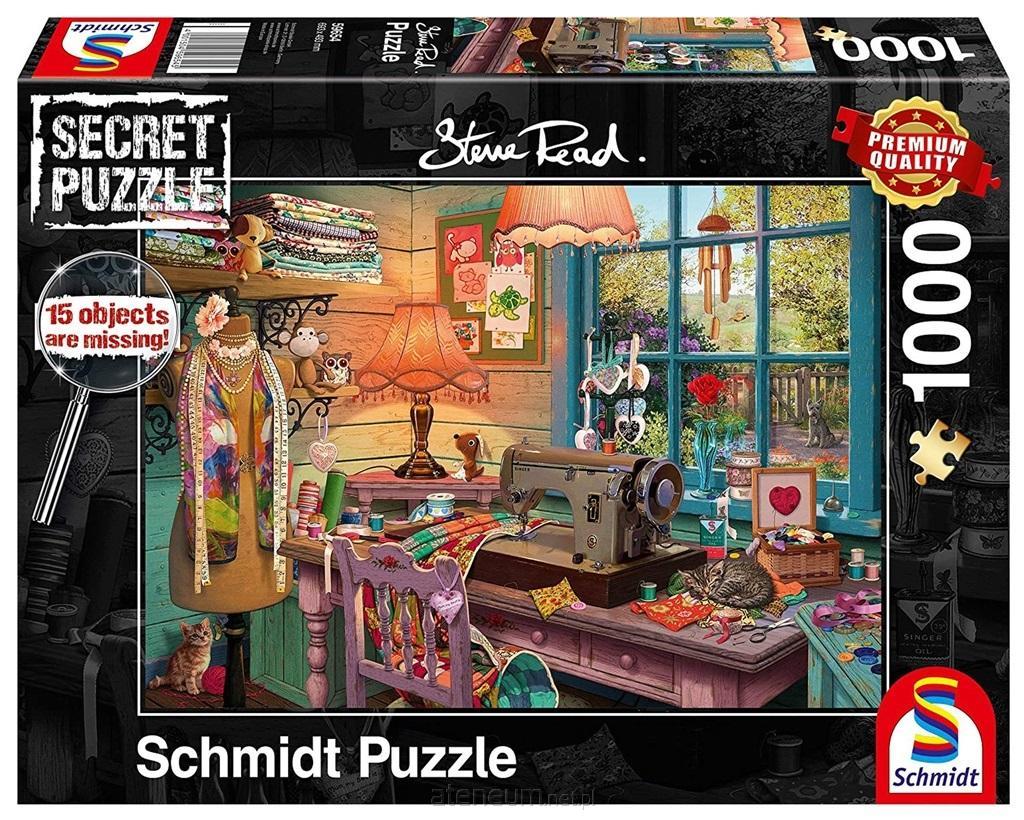 Schmidt Spiele 59654 Other License Secret, Nähzimmer, 1000 Teile Puzzle, bunt