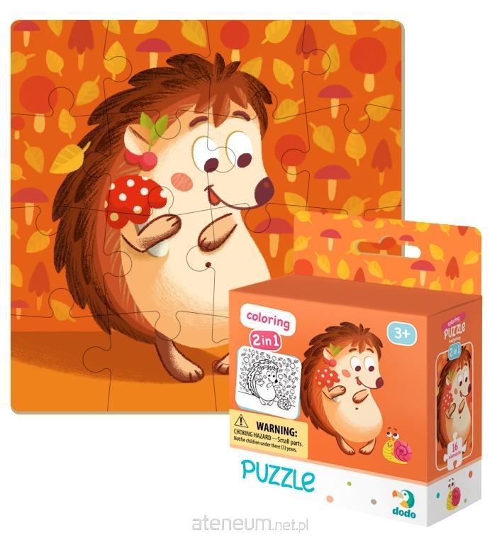 DODO Puzzle mit Malbuch Hedgehog 16 Teile