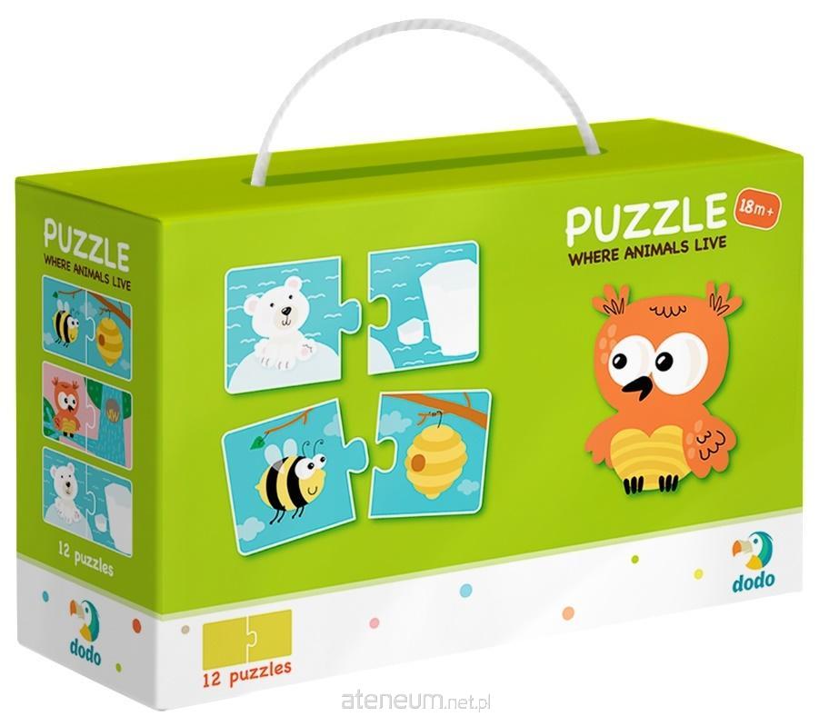 DODO Puzzle Zv???tka a jejich obydl? 12x2 d?lky