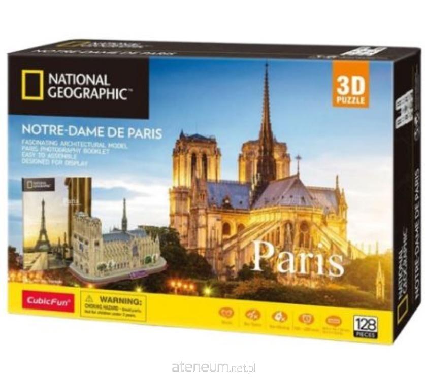 CUBICFUN 3D-Puzzle National Geographic: Katedr?la Notre-Dame 128 d?lk?